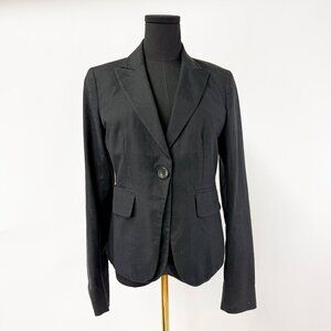 SPORTMAX COTTON BLACK BLAZER WITH BUTTONS